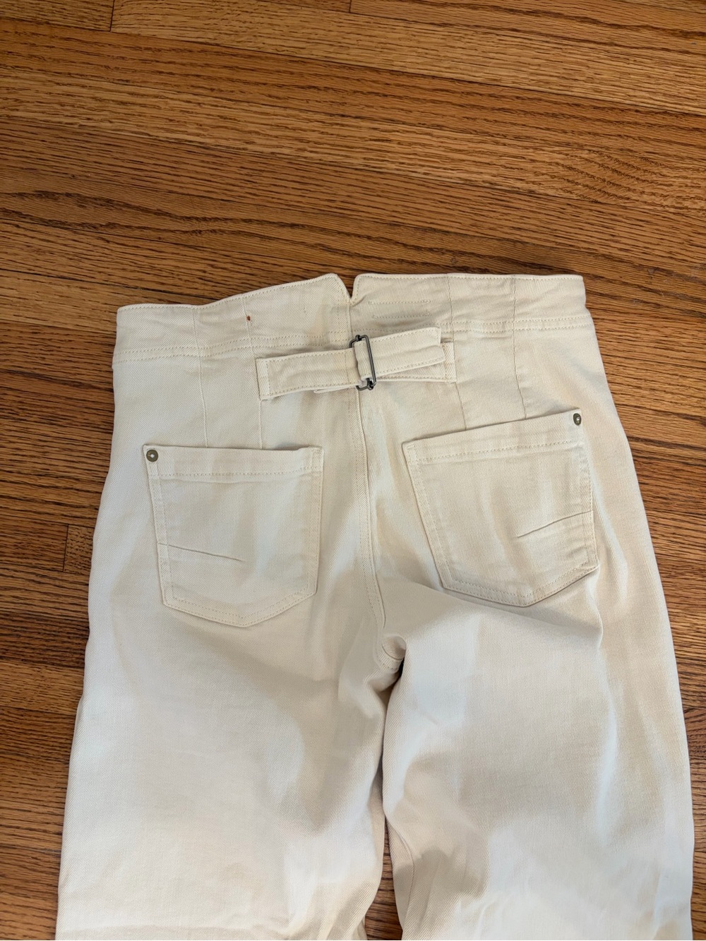 Pilcro Wide-Leg High-Rise Pants in Cream - Picture 6 of 6